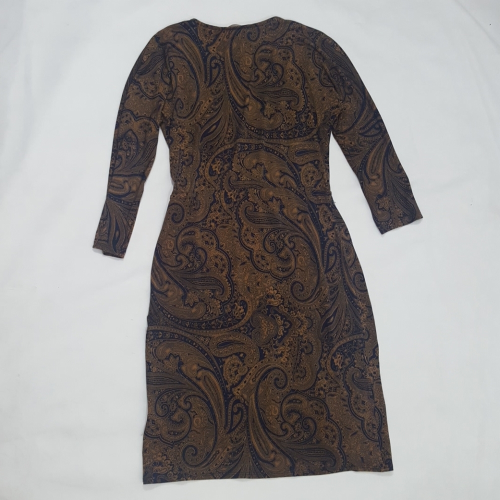 Michael Kors Blue and Brown Paisley Dress - Picture 7 of 7